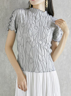 Patterned Stretch Summer Tops For Women
