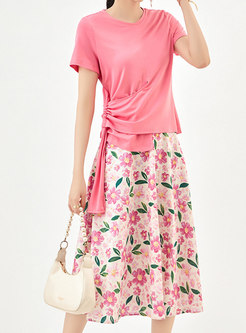 Pretty Waisted T Shirts & Floral Big Hem Skirts