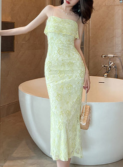 Romantic Lace Camisole Bodycon Dresses
