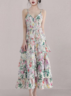 Sweet Floral Cami Layered Dresses