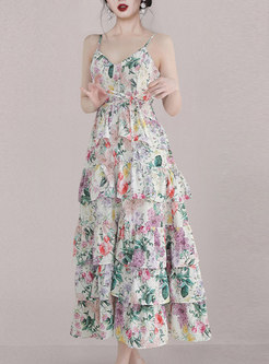 Sweet Floral Cami Layered Dresses