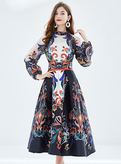 Ethnic Printed Big Hem Dresses