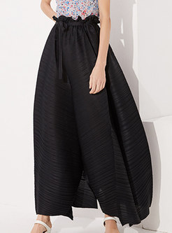 Relaxed Solid Palazzo Pants For Women