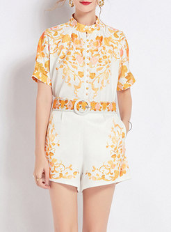 Printed Summer Tops For Women & Shorts