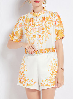 Printed Summer Tops For Women & Shorts