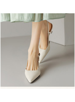 Work Pointed Heel Sandals For Women