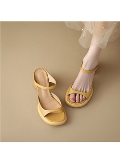 Elegant Chunky Heel Sandals For Women