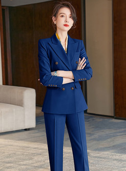 Work Double-Breasted Suits For Women