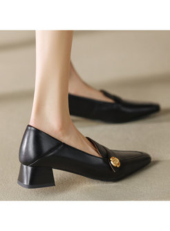 Classy Pointed Toe Slip-On Loafer For Women