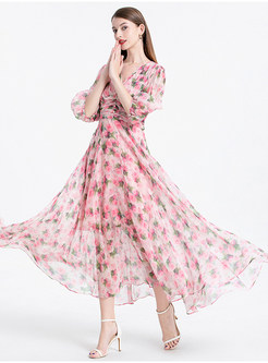 Flutter Silk-Blend Printed Dresses