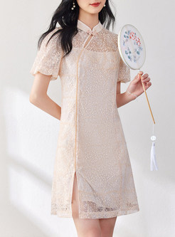 Elegant Lace Cheongsam Style Dresses
