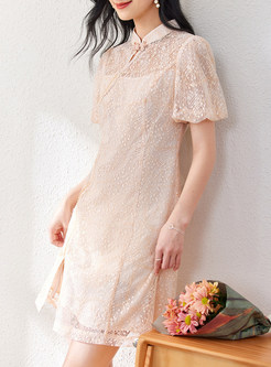 Elegant Lace Cheongsam Style Dresses