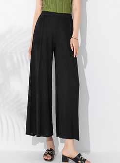 Loose Solid Wide Leg Pants For Women
