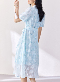 Traditional Printed Cheongsam Style Dresses