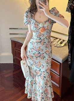 Glamorous Rose Print Bodycon Dresses