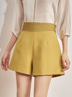 Relaxed Shirred Shorts For Women
