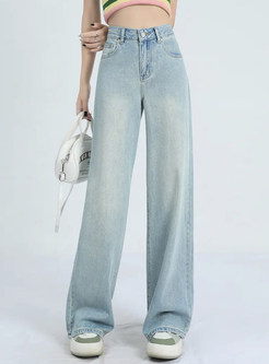 Retro High Waisted Jeans For Women