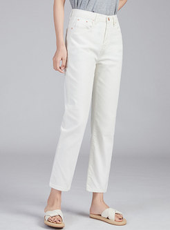 Tight Solid High Waisted Pants For Women
