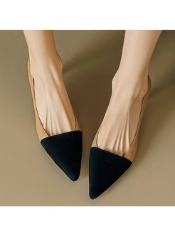 Elegant Pointed Toe Patch High Heels For Women