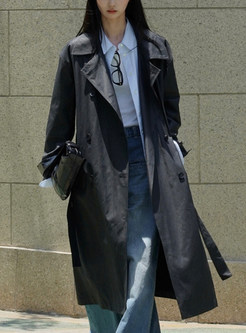 Oversized-Fit Full-Length Trench Coats Women