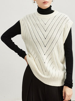 Comfort Cut-Out Open Sweater Vest Women