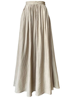 Classy Textured Satin Long Skirts