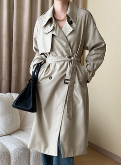 Oversized-Fit Tie Strap Women Trench Coats