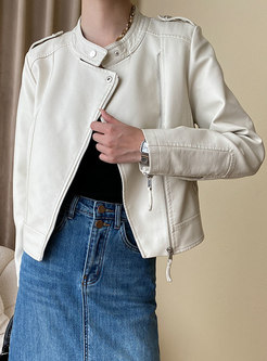 Fashion Mockneck Women Faux Fur Jackets