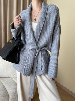 Comfort Bathrobe-style Women Knit Cardigan