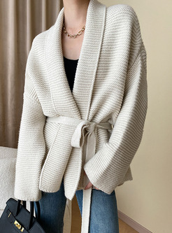 Comfort Bathrobe-style Women Knit Cardigan