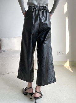 Chic Faux Leather Pants Women