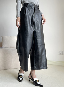 Chic Faux Leather Pants Women