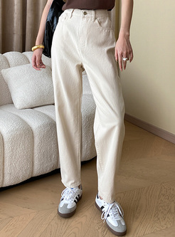 Stylish Pure Cotton White Jean Women