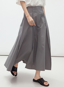 Commuter High Waisted Pleated Maxi Skirts