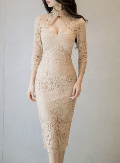 Sexy Lace Hollow Pencil Dresses