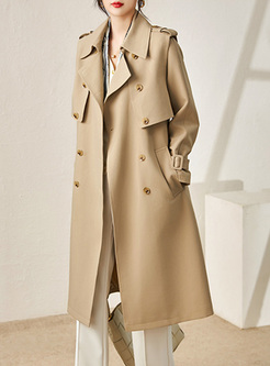 Work Double-Breasted Trench Coats Women