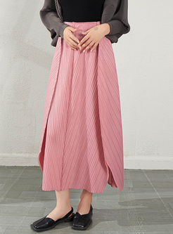New Smocked Irregular Hem Skirts