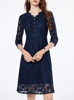  Pretty Lace Dresses With Sleeves