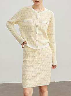 Pearl Contrasting Cardigan Outwear & Skirts