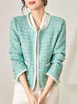 Classy Sequined Chanel Style Jacket Women