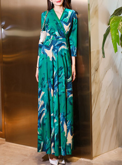 Glamorous Long Sleeve Bloom Maxi Dresses