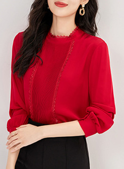 Business Sequined Smocked Women Blouses