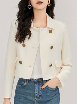Brief Double-Breasted Women Short Coats
