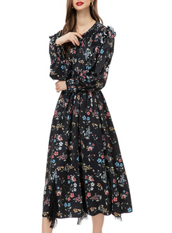 Chic Floral Lace-Trimmed Skater Dresses