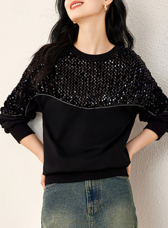 Fashion Sequined Sweatshirts For Women