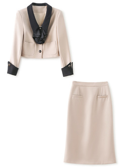 Classy Contrasting Short Coats & Skirts
