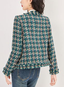 Blooming Colourful Burrs Tweed Jacket Women