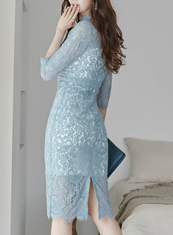Sexy Water Soluble Lace Bodycon Dresses