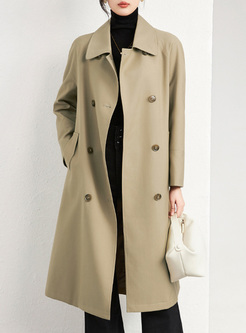 Relaxed Double-Breasted Trench Coats Women