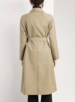 Relaxed Double-Breasted Trench Coats Women